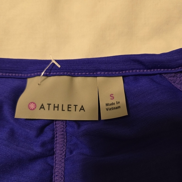 Athleta Pacifica Zip Front Tank Top Blue S - Picture 3 of 5